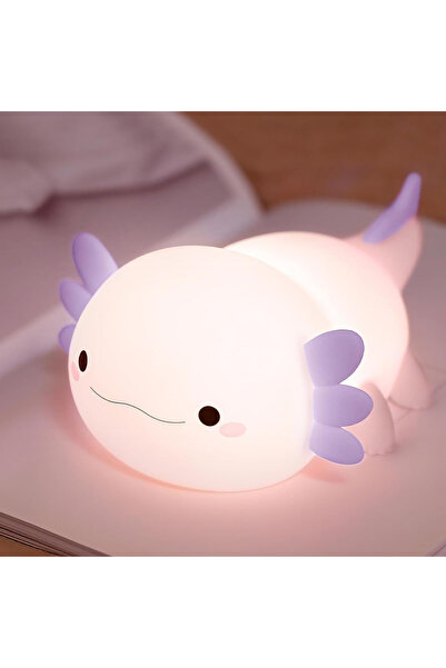 choice2 purple Night Light for Kids,Cute Purple Axolotl Lamp ,LED Squishy Nur...