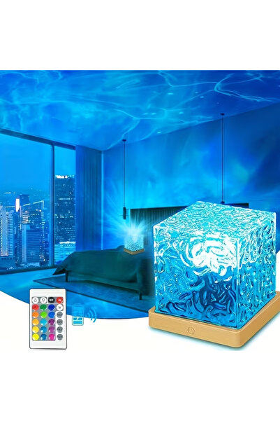 Choice جهاز عرض ضوئي بموجة المحيط والشفق القطبي، مزود بمنفذ USB و16 لونًا، مع...