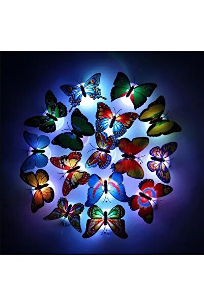 Choice 10pcs 1/3/5/10PCS Butterfly Night Lights Pasteable 3D Butterfly Wall S...