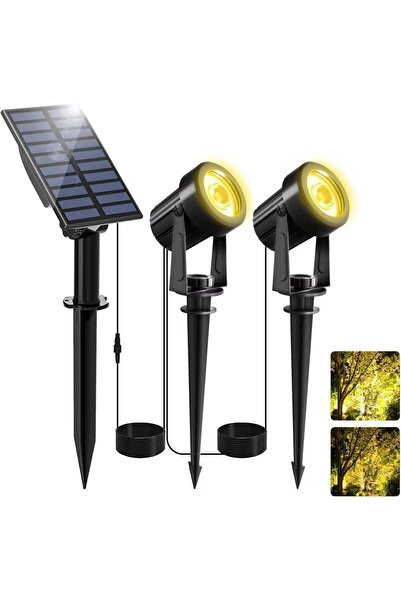 Choice مصباح LED شمسي خارجي أبيض دافئ 3000 كلفن/6000 كلفن، مقاوم للماء والغبا...