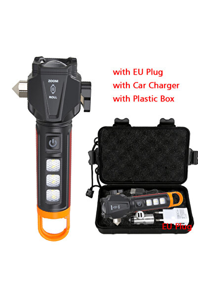 Heinast with 3 ACC Emergency Flashlight with Safety Hammer Seatbelt Cutter,SO...