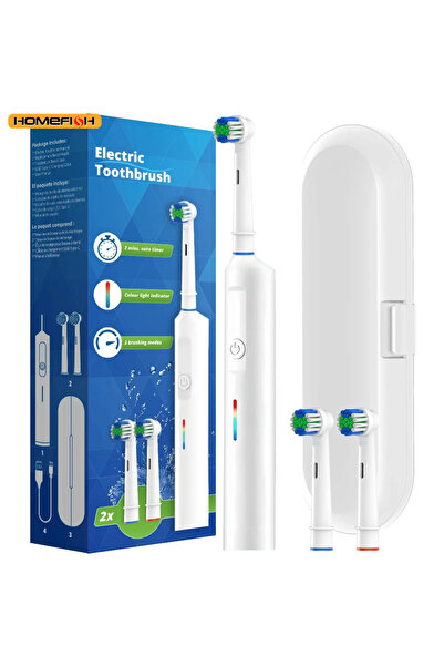 Choice HOMEFISH Smart Rotating Electric Toothbrush Rechargeable Rotary Toothb...