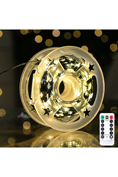 Choice سلسلة أضواء LED دافئة لعيد الميلاد بطول 10 أمتار و100 مصباح LED، سلك ن...