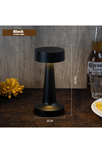 Choice black 3-Color Light Retro Table Lamp Touch Decor for Bar Coffee Table ...