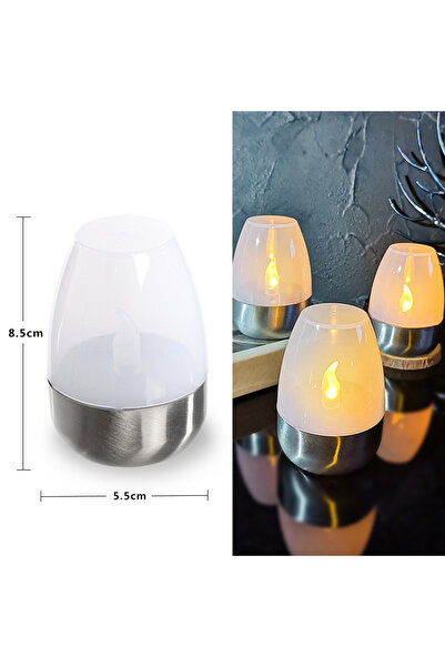 Choice شمعة شمسية LED واحدة قابلة لإعادة الشحن بدون لهب، مثالية لتزيين حفلات ...