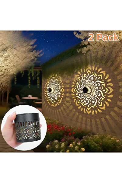 Choice مصباحان شمسيان بقوة 1 واط، مصنوعان من الحديد، مقاومان للماء بمعيار IP6...