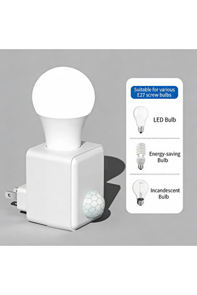 Choice مقبس استشعار الحركة E27 بمواصفات أمريكية، يعمل بالتوصيل المباشر، مزود ...