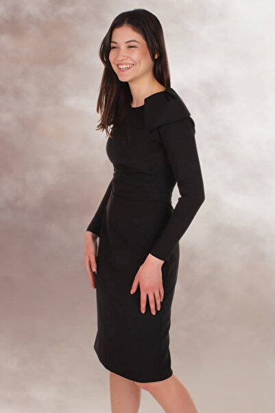 Novak Couture Sublime Noir midi dress