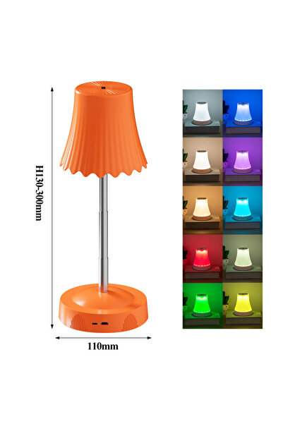 Choice USB Plug Orange RGB LED Night Lamp Hand Gesture Sensor Creative Night ...