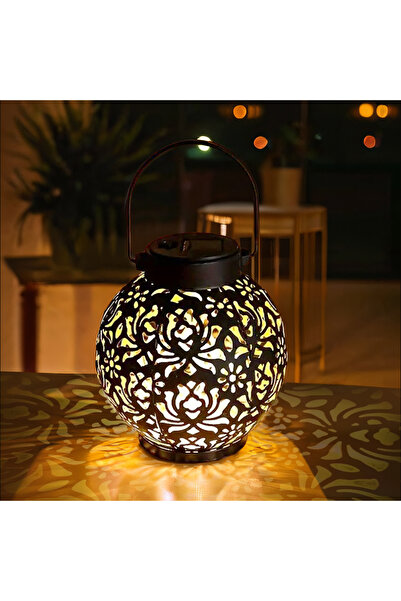 Choice Black lantern 1PC Iron Solar Lantern Outdoor, Solar-Powered Garden Lig...