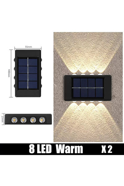 Choice 8 LED Warm-2PC 1pc 6-10 LEDs Solar Outdoor Wall Decorative Landscape L...