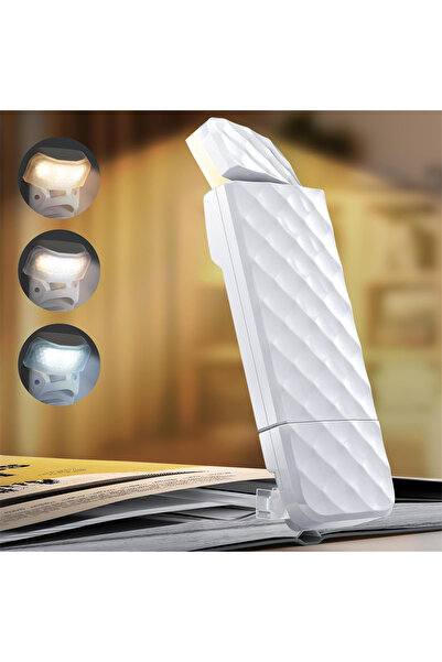 Choice مصباح قراءة قابل لإعادة الشحن عبر منفذ USB، أبيض اللون، مزود بمؤقت، 3 ...