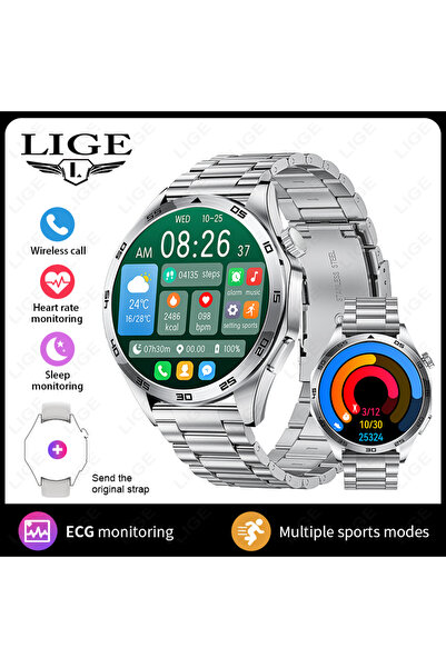 Choice5 LIGE Steel strip Silver 2026 New For Smart Watch Men Woman Watch 4 Pr...