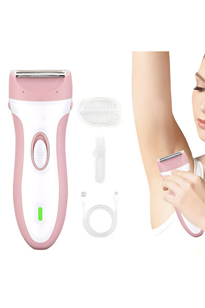 Choice ماكينة حلاقة كهربائية لتشذيب شعر الجسم للنساء باللون الوردي الماسي، لإ...