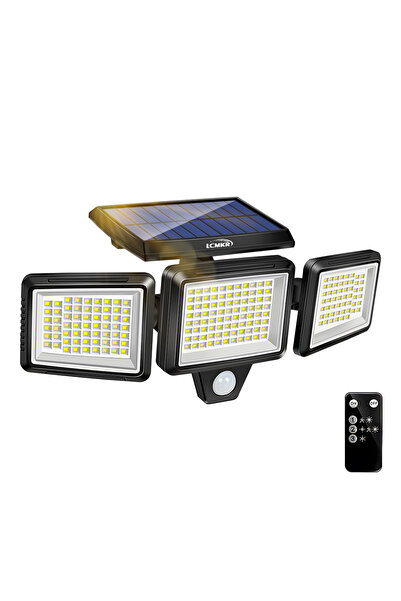 Choice1 مصباح شمسي خارجي واحد أو نصف مصباح، مزود بـ 210 مصباح LED مزود بمستشع...