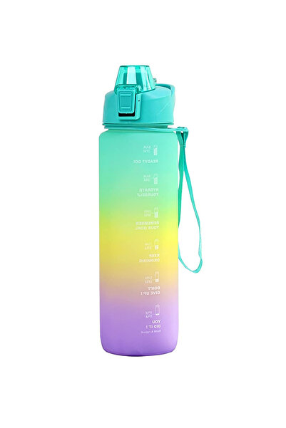 Generic 1000ml Water Bottle with Time Markings BPA-Free Leakproof Bottle with...
