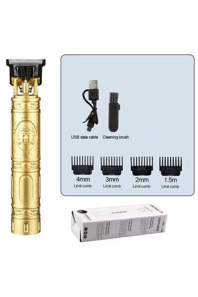Choice Gold Buddha T9 USB Rechargeable Electric Hair Clipper Machine Man Shav...