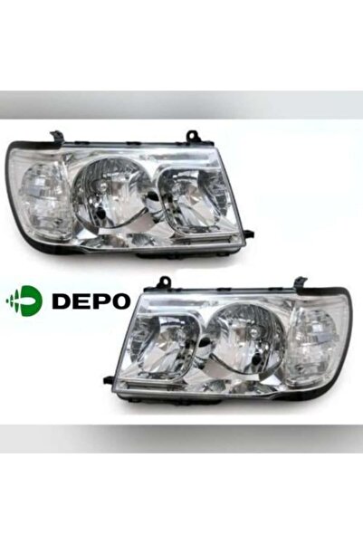 Depo مصابيح أمامية يمين ويسار لسيارة لاند كروزر 98 - موديل 2005 / 2007