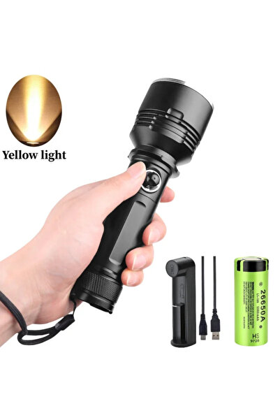 Choice مصباح غوص LED عالي الطاقة XHP70 بضوء أصفر، مصباح غوص احترافي، مقاوم لل...