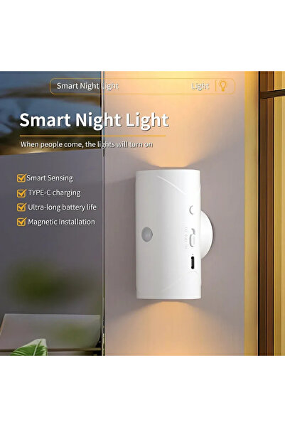 Choice مصباح ليلي LED دافئ مع مستشعر حركة، إضاءة RGB متدرجة، مصباح جداري قابل...