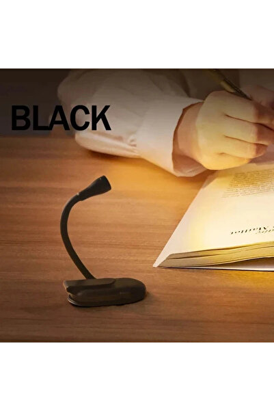 Choice Black Clip-On Mini LED Book Light - 360° Rotation Rechargeable 3 Eye-P...