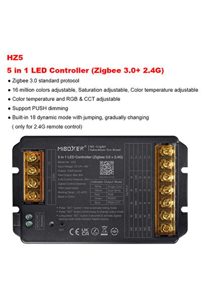 Choice HZ5 5In1 Miboxer DC12~48V HZ2 2IN1 HZ5 5IN1 Zigbee3.0 +2.4G RF LED Con...
