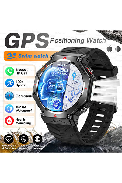 Choice ساعة سباحة مزودة بنظام تحديد المواقع العالمي (GPS) - لون أسود - طراز T...