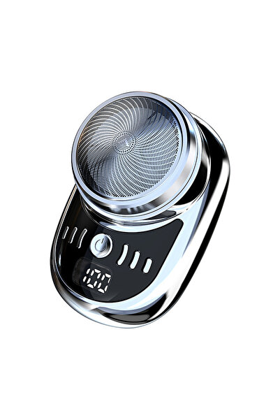 Choice ماكينة حلاقة فضية اللون للرجال، قابلة للشحن عبر منفذ USB، مزودة بشاشة ...