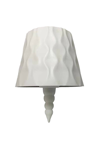 Choice مصباح طاولة لاسلكي عصري أبيض اللون على شكل زجاجة، يعمل باللمس بثلاثة أ...