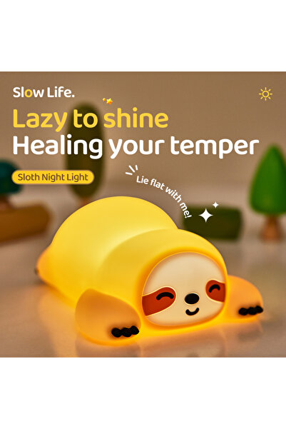 Choice مصباح طاولة LED على شكل حيوان الكسلان اللطيف، ضوء ليلي للأطفال الصغار،...