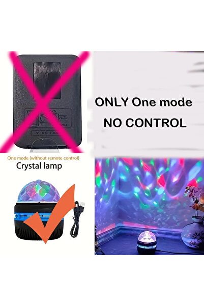 Choice Crystal Light LED Ocean Wave Starry Sky Projector Lamp 1pc 7 Colors Re...