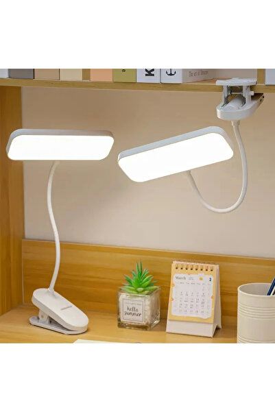 Choice Warm White WHITE Clip-on LED USB charging desk lamp for college studen...