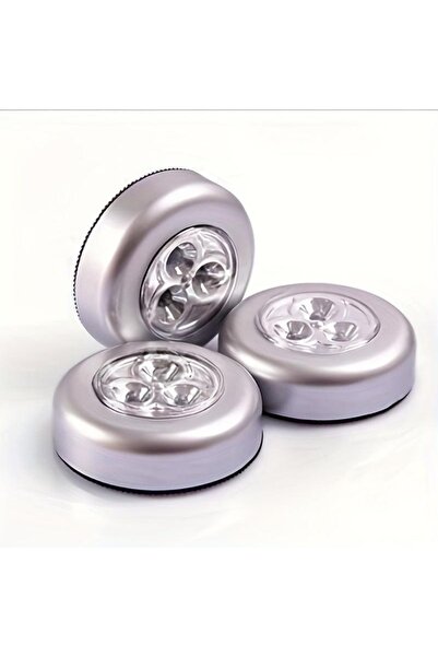 Choice مصباح ليلي دائري يعمل باللمس بثلاثة مصابيح LED دافئة | مصباح ليلي لاسل...