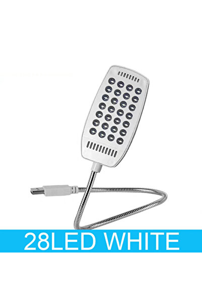 Choice مصباح قراءة أبيض مزود بـ 28 مصباح LED، محمول، يعمل بمنفذ USB، مصباح لي...