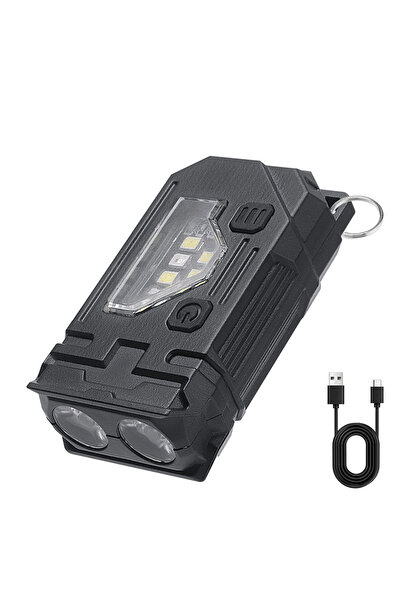 Choice مصباح يدوي LED أبيض اللون من BORUiT، قابل لإعادة الشحن عبر منفذ USB من...