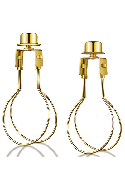 Choice brass 2 pack clip on lampshade adapters,including a cap to secure the ...