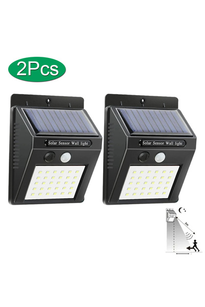 XIWANGFIRE 30LED 2PCS 30Led/100Led LED Solar Motion Sensor Wall Light Outdoor...