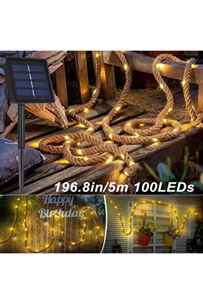 Choice سلسلة إضاءة عتيقة تعمل بالطاقة الشمسية بطول 5 أمتار و10 أمتار، مصنوعة ...