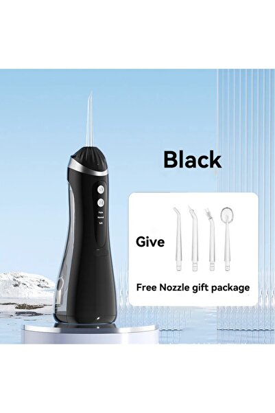 Choice1 جهاز ري فموي كهربائي أسود اللون، بثلاثة أوضاع تنظيف، قابل لإعادة الشح...