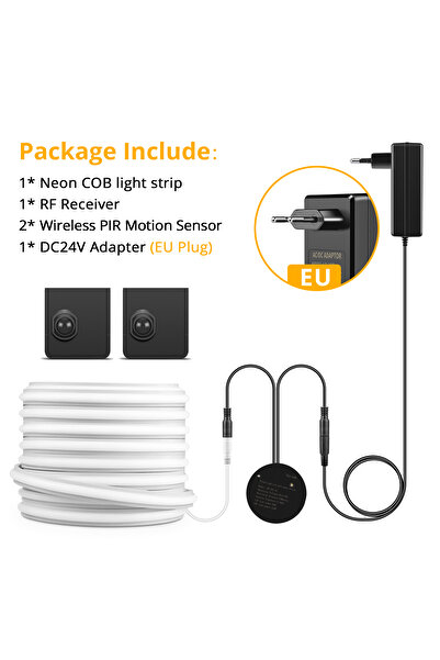 Choice 5M Kit Neutral White 2PCS Sensor -EU One/Dual Motion Sensor Switch COB...