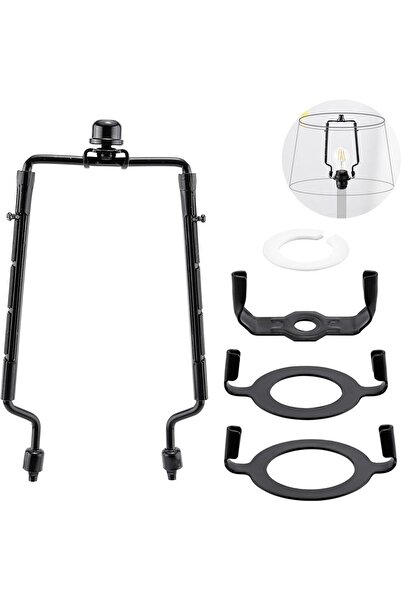 Choice black 7 8 9 10 inch Lamp Shade Harp Holder,Fit both Standard Lamp Rod ...