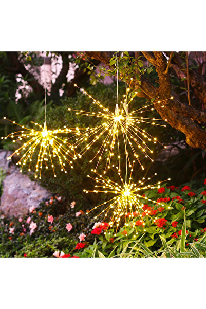 choice2 أضواء ألعاب نارية شمسية دافئة بـ 450 مصباح LED، أضواء ألعاب نارية معل...