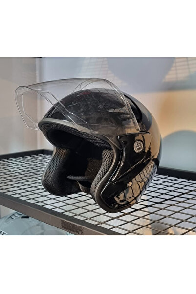 gogo premium İthal Yetişkin Yarım Kask Siyah Tek Beden
