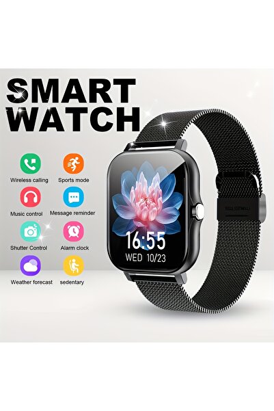 Choice ساعة ذكية رياضية بحزام شبكي أسود، إصدار 2025، ساعة ذكية مطورة للرجال و...