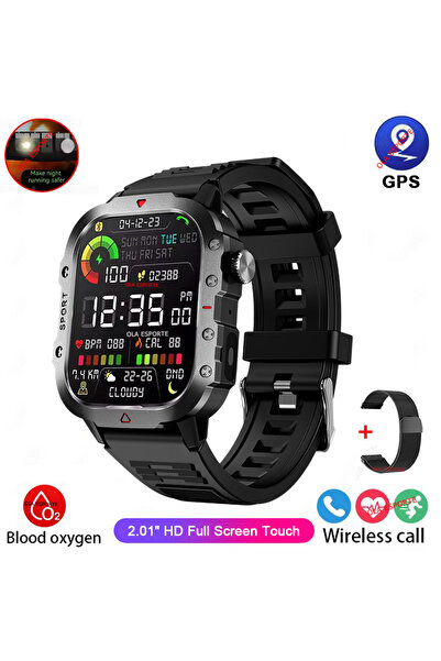 Choice ساعة ميلان 2.01 2026 الذكية المتينة ذات التصميم العسكري، ساعة رجالية خ...