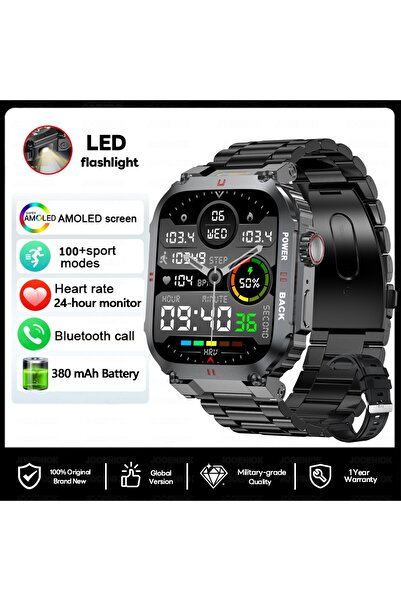 Choice6 Black steel 2026 New Military GPS Smart Watch Men 1.91" AMOLED Screen...
