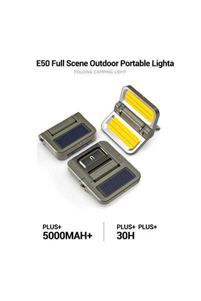 Heinast مصباح تخييم خارجي يعمل بالطاقة الشمسية LED من G200، بطارية 5000 مللي ...