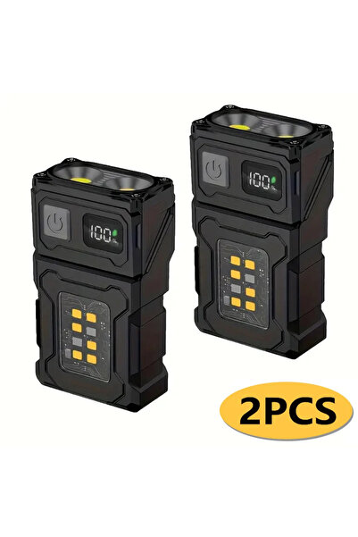 Choice مصباحان يدويان LED قابلان لإعادة الشحن للاستخدام اليومي، مصباح عمل صغي...