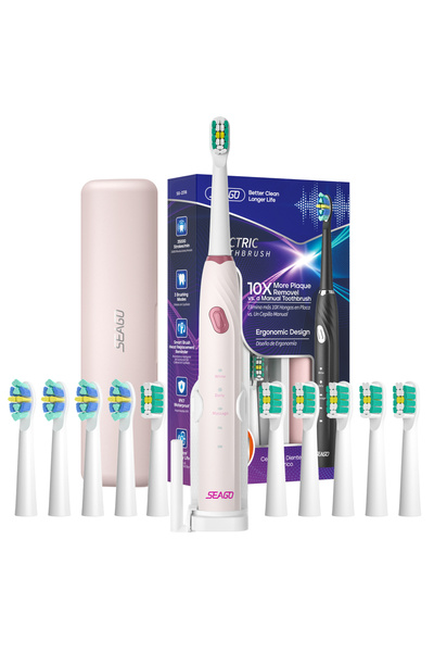 Choice3 SG-2316Pink Seago Electric Toothbrush Choice Teeth Cleaning 3 Modes B...