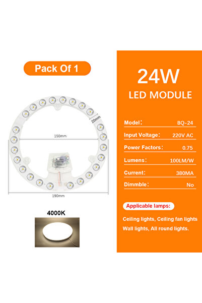 Choice 24W Neutral Light 220V LED Ceiling Lamp Panel Replacement Module 24W C...
